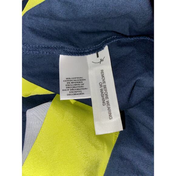 NWT $38 Ann Taylor size Large Blue White Yellow Sleeveless Top - Picture 9 of 10